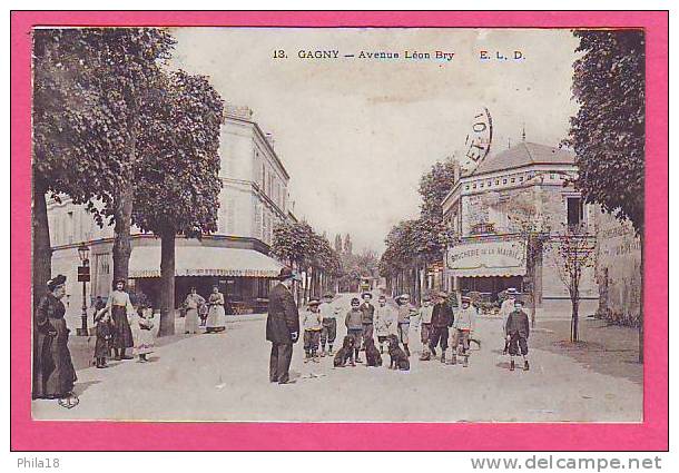 GAGNY AVENUE LEON BRY H MORET BOUCHERIE DE LA MAIRIE CAFE BOUGUIGNON BINET ANIMATION - Gagny