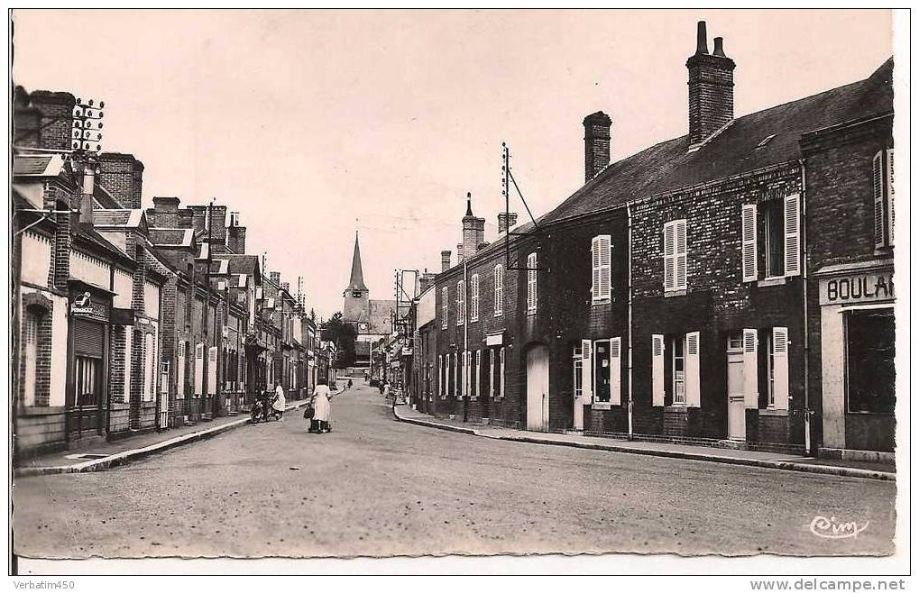 BRINON SUR SAULDRE..LA GRANDE RUE..1953..BOULANGERIE..PLAN ANIME - Brinon-sur-Sauldre