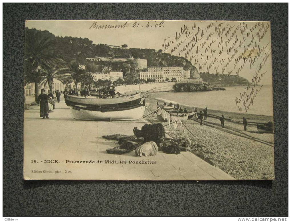 CPA 06 - NICE - PROMENADE DU MIDI - LES PONCHETTES - 1905 - - Places, Squares