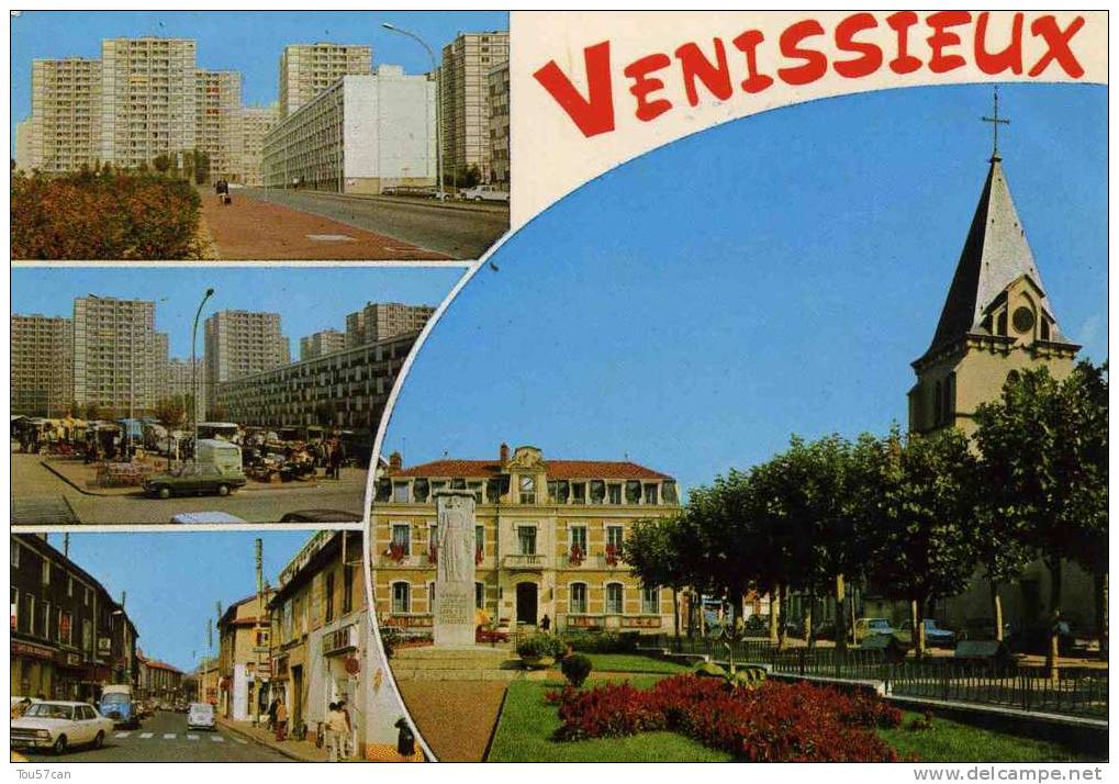 VENISSIEUX - RHÔNE - CPSM MULTIVUES ANIMEE. - Vénissieux