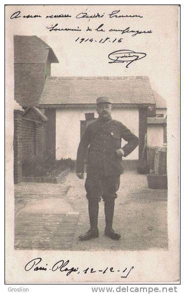 PARIS PLAGE  CARTE PHOTO  MILITAIRE  1915 - Le Touquet