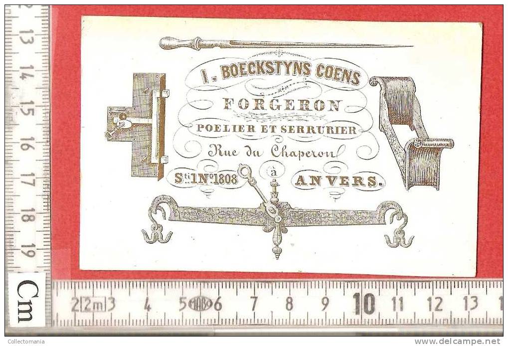 Porseleinkaart Smid  Smith  Blacksmith Schmied  Eisenschmied Forgeron Slotenmaker  Locksmith Schlosser Schlossmacher - Cartes Porcelaine