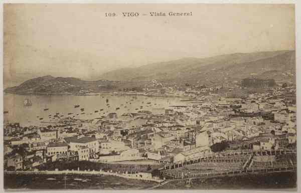 SPAIN / ESPAGNE - Vigo, General Panoramic View - Ca. 1910´s - 1920´s Vintage Postcard - Pontevedra