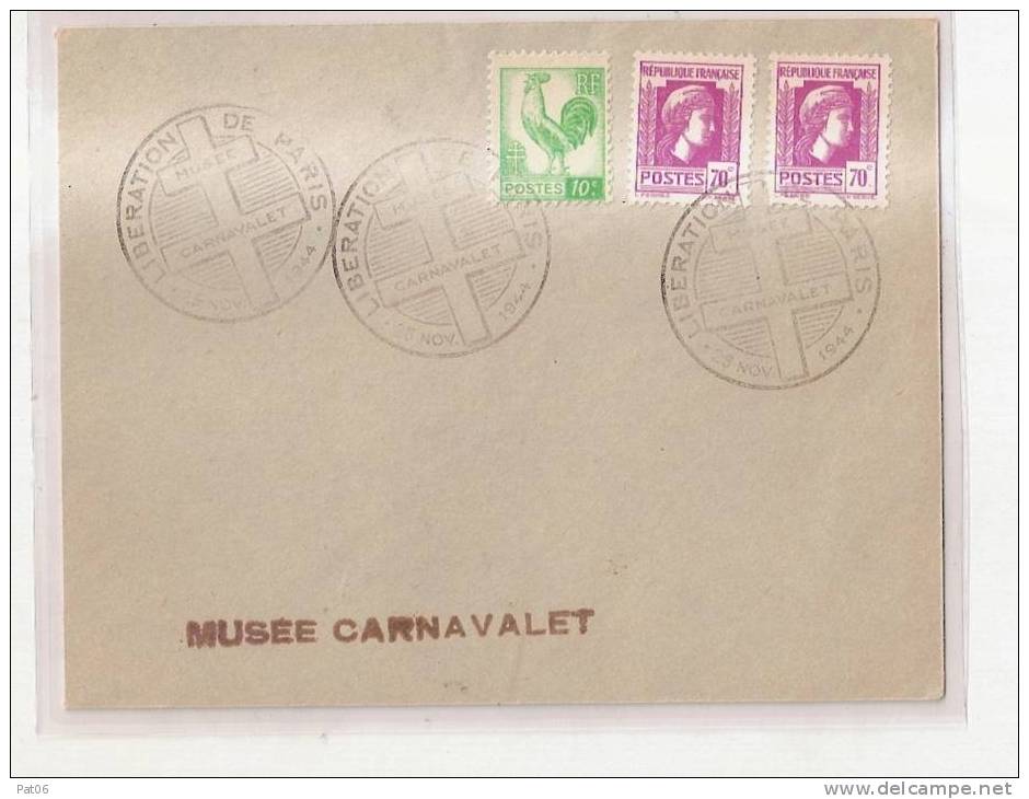 PARIS  « MUSEE CARNEVALET » - 1944 Coq Et Marianne D'Alger