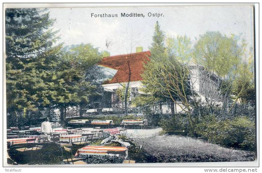 Königsberg Forsthaus Moditten Belebt Color 31.1.1916 Kant Haus - Ostpreussen