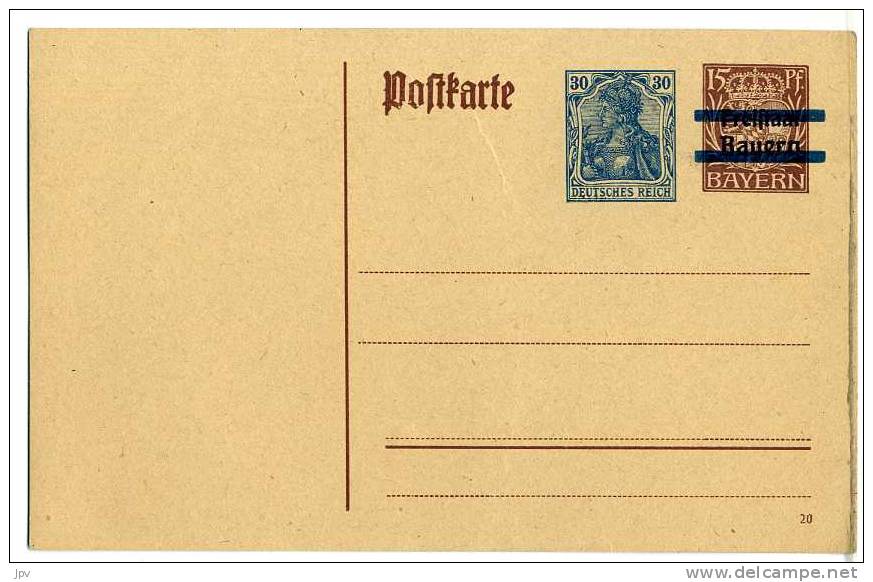 ALLEMAGNE. Carte Postale : Entier Postal. BAYERN. - Postal  Stationery