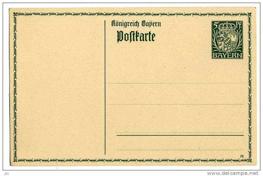 ALLEMAGNE. Carte Postale : Entier Postal. BAYERN. - Postal  Stationery