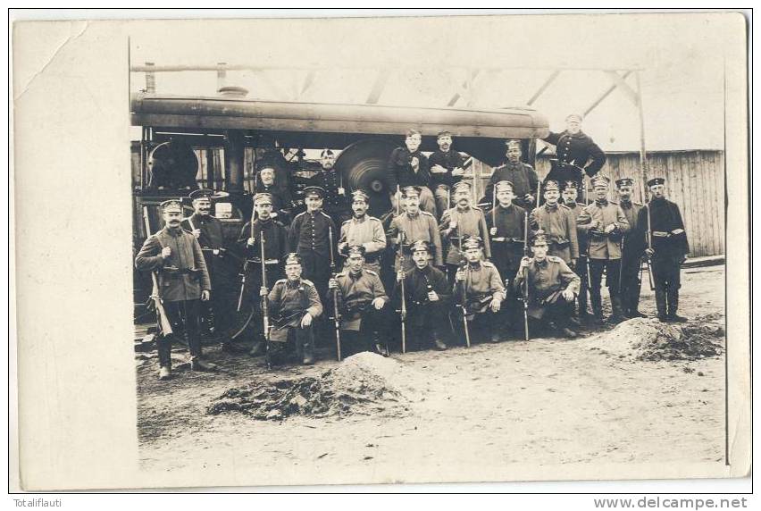 Munster Lager Landwehr Formation Bewachung Für Kriegsgefangene Soldaten WW I Waggon Bajonett Andreas Kreuz 25.5.1915 Gel - Munster
