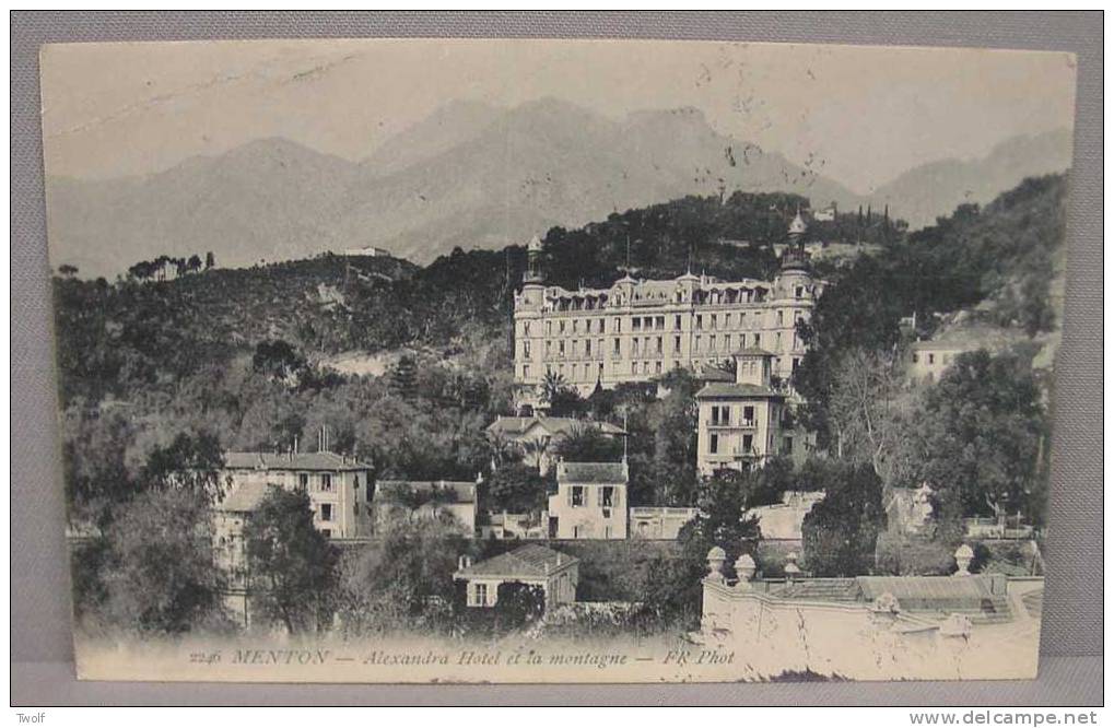 2246 - MENTON - Alexandra Hotel Et La Montagne - FR Phot. - Menton