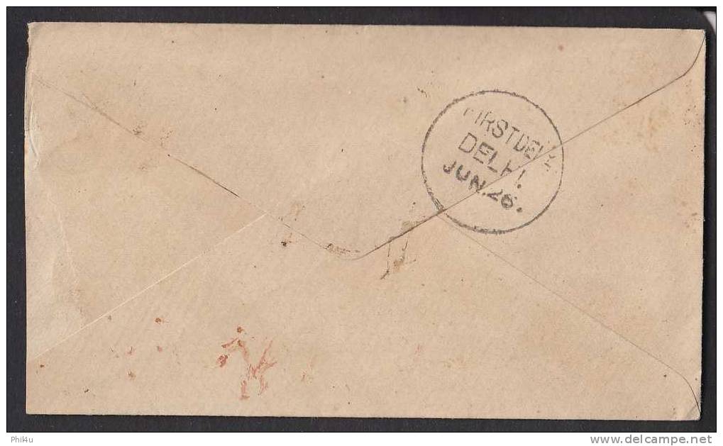 1899 India QV Postal Stationery Cover Cancel Delhi-Meerut Nice Item To Buy - Covers