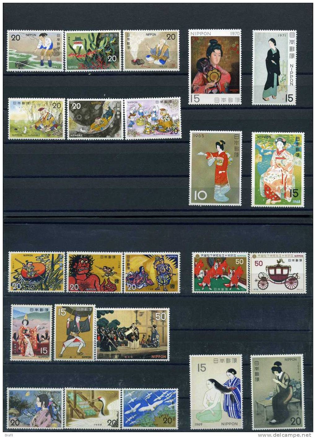 Giappone Piccolo Lotto Di Serie Complete Nuove (**) Anni 1960 E 1970 - Lots & Serien