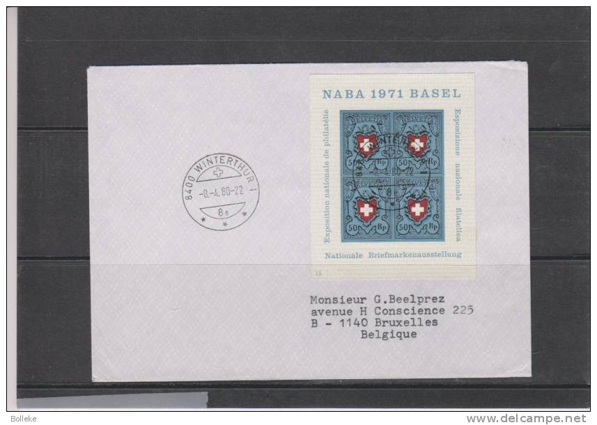 Suisse - Lettre De 1980 - Bloc NABA - Lettres & Documents