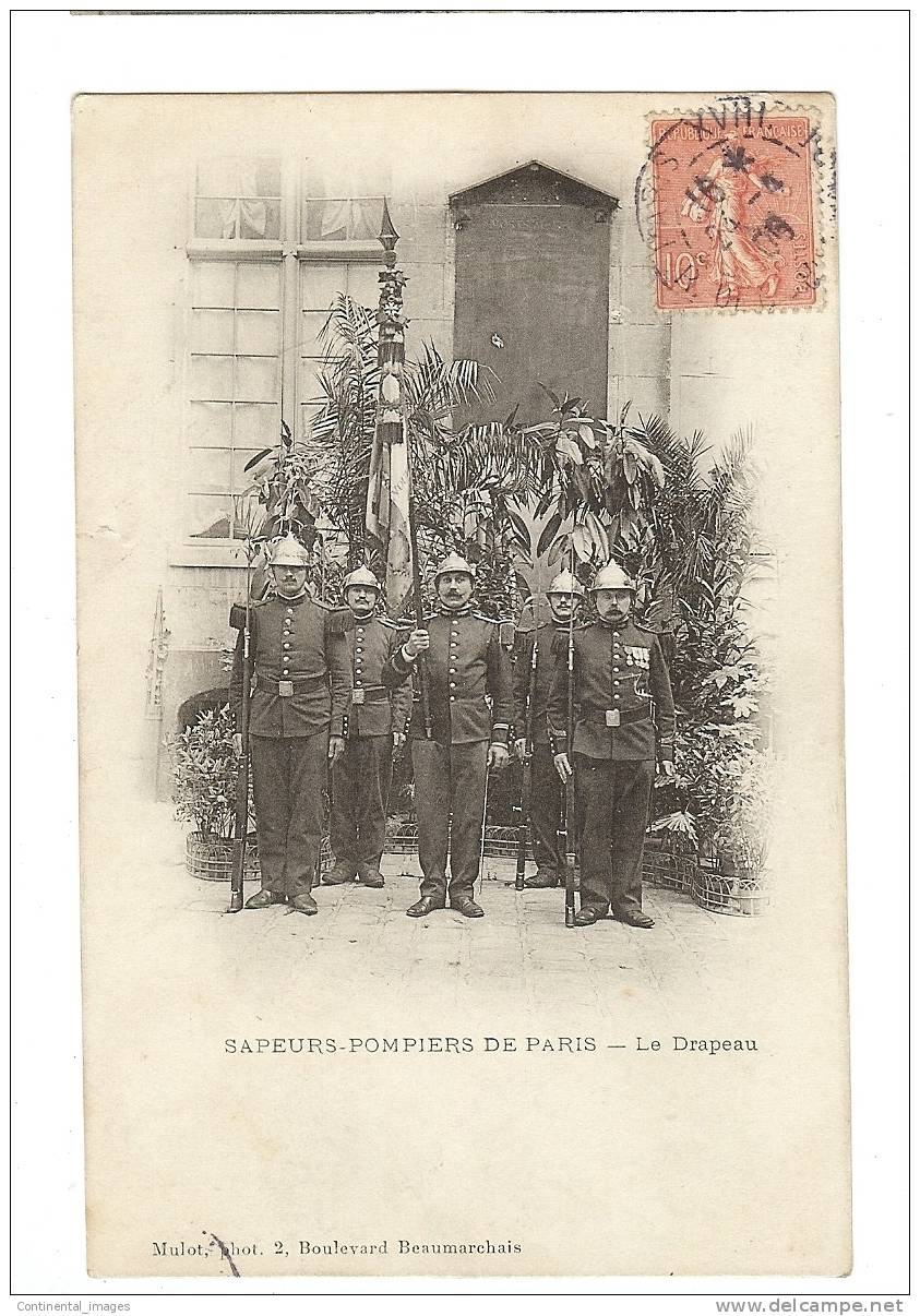 SAPEURS-POMPIERS De PARIS/  Le DRAPEAU - C 00396 - - Sapeurs-Pompiers