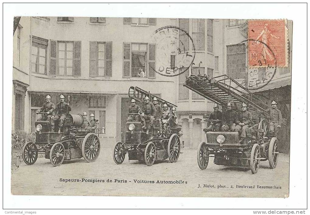 SAPEURS-POMPIERS De PARIS / VOITURES AUTOMOBILES - C 00398 - - Firemen