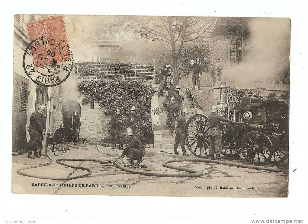 SAPEURS-POMPIERS De PARIS /  FEU De CAVE  - C 00399 - - Firemen