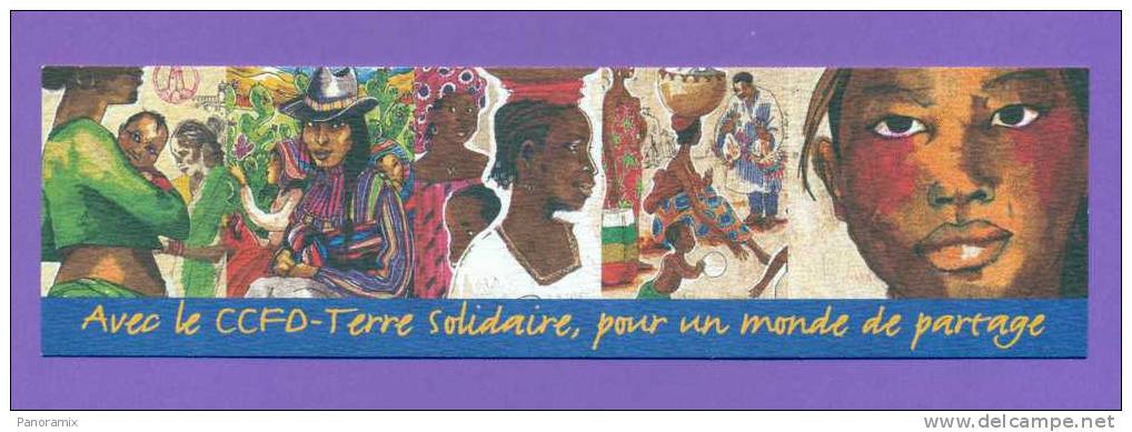 C . C . F . D   «   Terre  Solidaire  Monde  De  Partage  »   R   5 X 18  Cm - Marque-Pages