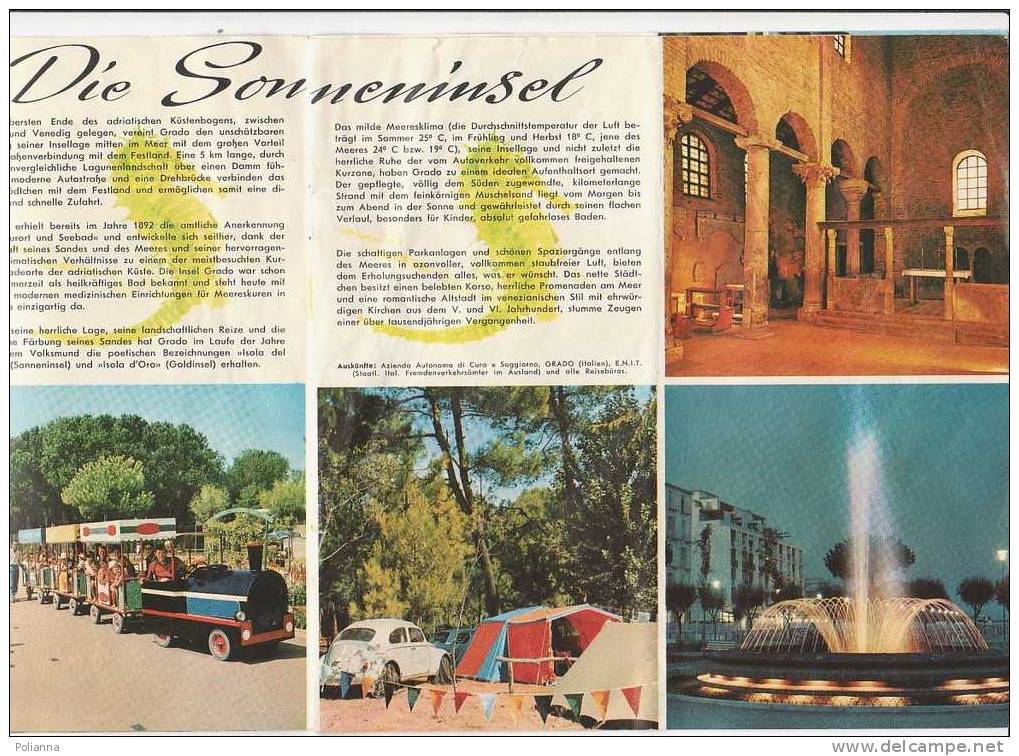 B0006 - Brochure Turistica GRADO Anni ´60/trenino Turistico/camping/piscina/Carta Illustrata Oberbacher - Turismo, Viajes