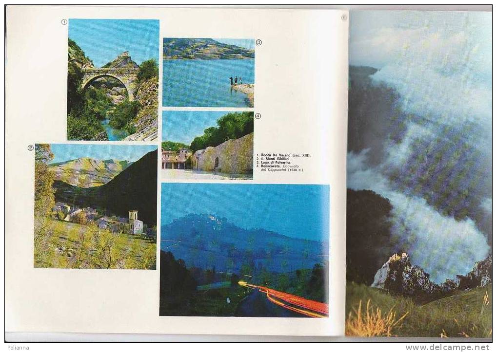 B0011 - Brochure Turistica CAMERINO - MACERATA 1972/carta Illustrata Di De Zulian/Rocca Da Varano/Monti Sibillini - Tourisme, Voyages