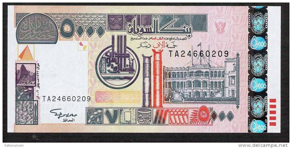 SOUDAN SUDAN  P63  5000 DINARS   2002 Serie TA   UNC. - Soudan