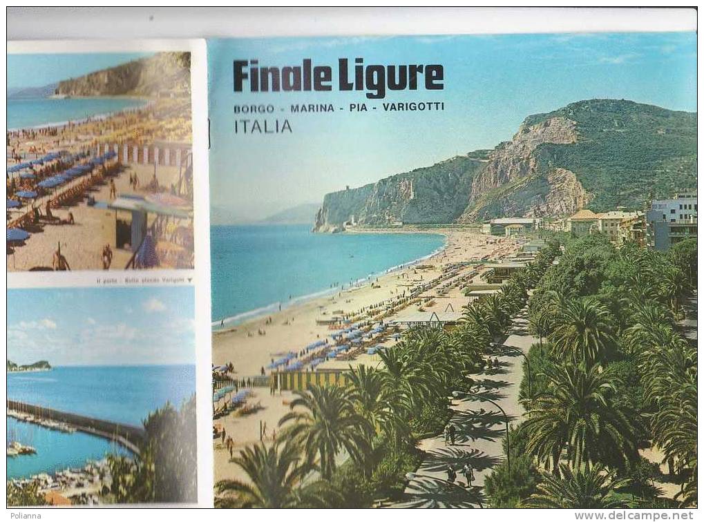 B0015 - Brochure Turistica FINALE LIGURE-BORGO-MARINA-PIA-VARIGOTTI Anni ´70/cartina Illustrata C.Caprazzoppa - Toerisme, Reizen