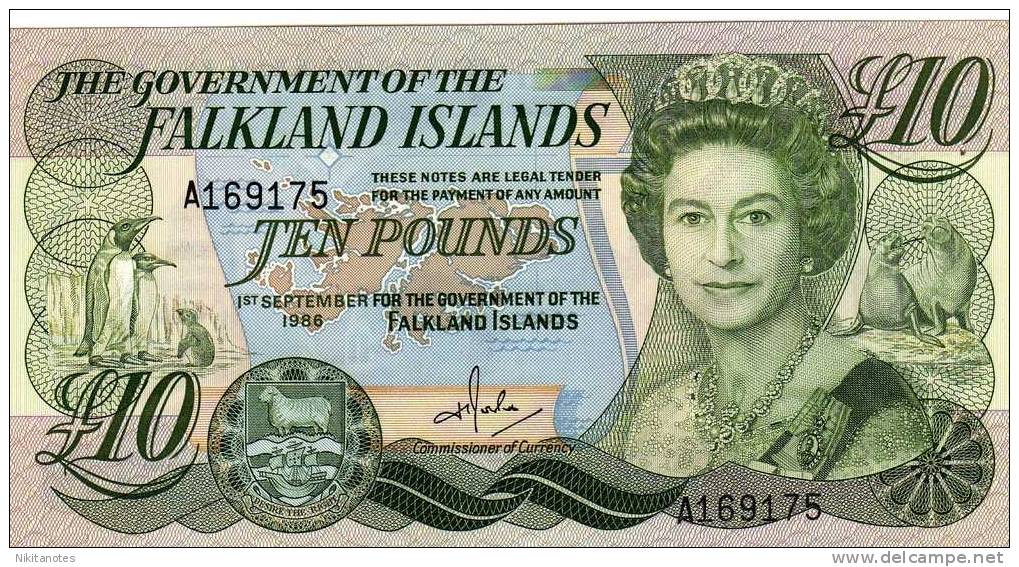 Falkland Islands £10 1986 UNC Krause 14 - Falkland