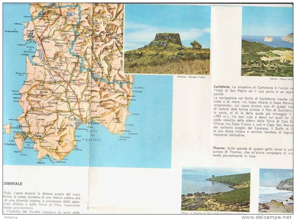 B0027 - Brochure Turistica SARDEGNA - ENIT Anni ´60/Villasimius/Pula/Narbolia/Nebida/Cabras/S.Vero Milis - Turismo, Viajes