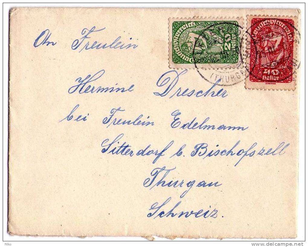 Austria, Cover Sent From Wien,20.03.1920 To Siltterdorf,25.03.1920,as Scan - Briefe U. Dokumente