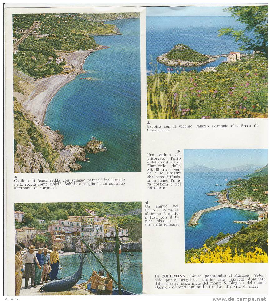 B0037  Brochure Pubblicitaria MARATEA Anni '60/Costiera Di Acquafredda/Insenatura S.Venere - Turismo, Viaggi