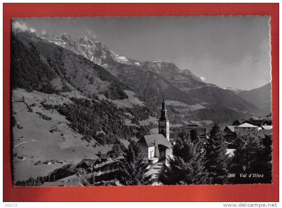 M012 Val D'Illiez, Eglise Et Village, Non Circulé. Marcel Rouge 306 - Val-d'Illiez 