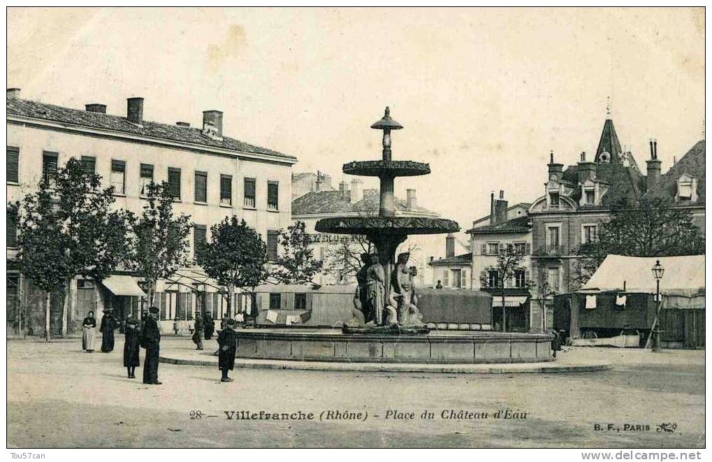 VILLEFRANCHE - RHÔNE - CPA ANIMEE DE 1908. - Villefranche-sur-Saone