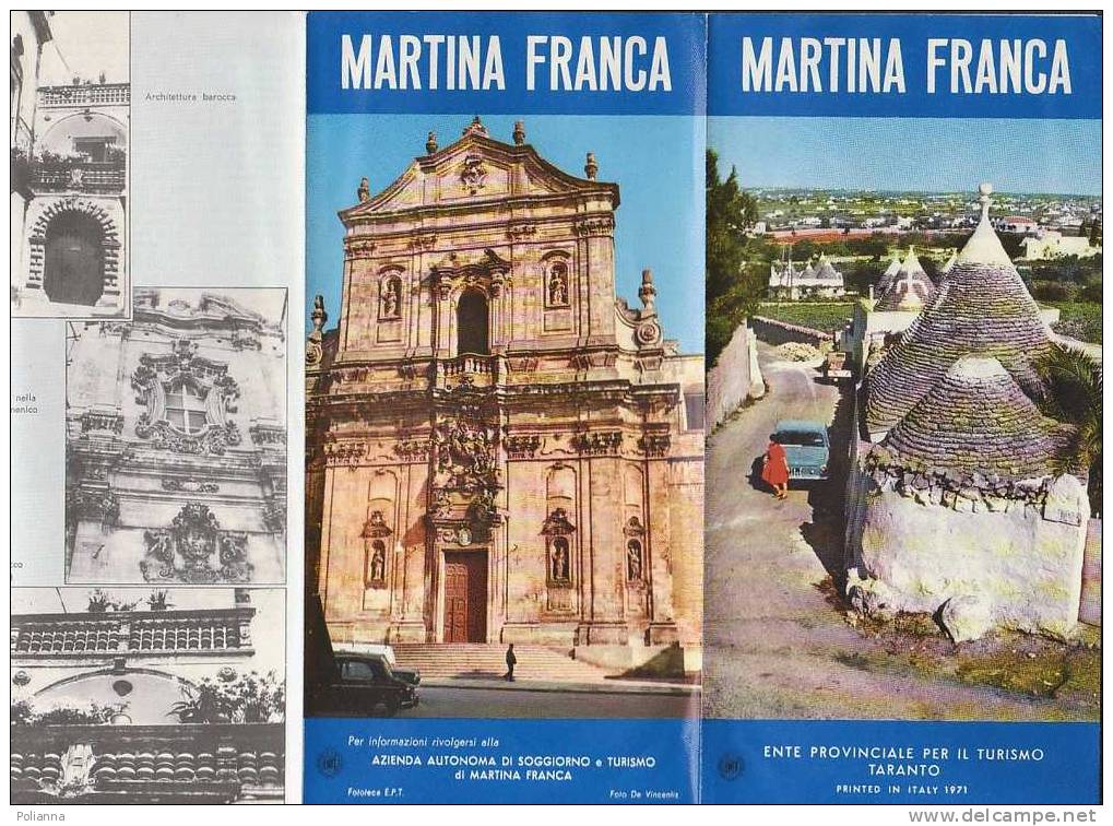 B0046  Brochure Pubblicitaria MARTINA FRANCA ENIT Taranto 1971 - Toerisme, Reizen