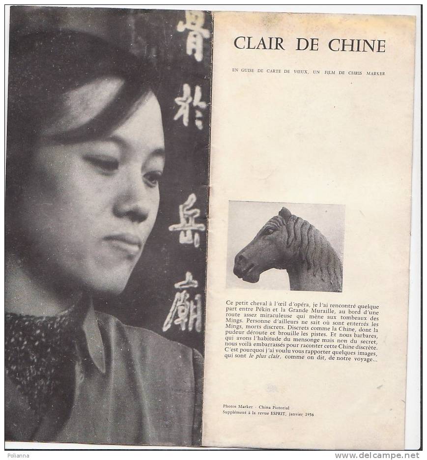 B0049  Brochure Pubblicitaria Cinema - CLAIRE DE CHINE 1956/CINA - Publicité Cinématographique