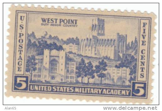 Scott #789, 5 Cent 1936-37 Army Issue US Mint Stamp, West Point Army Academy - Neufs
