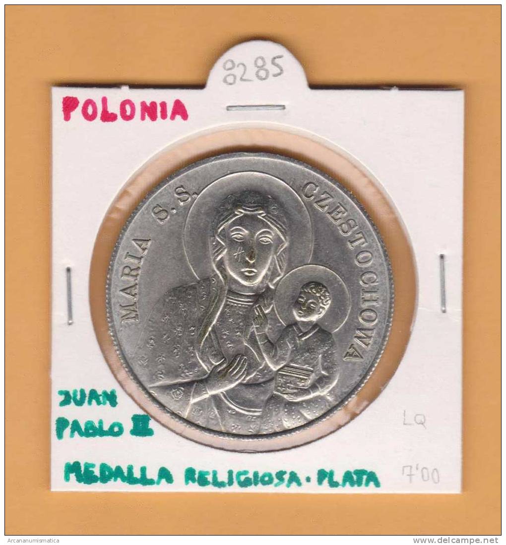 POLONIA  Medalla Religiosa  Juan Pablo II  PLATA/SILVER     DL-8285 - Otros & Sin Clasificación