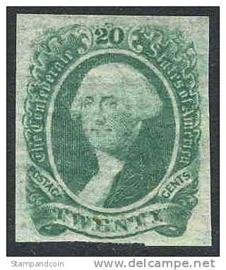 Confederate States #13 XF Mint Never Hinged George Washington From 1863 - 1861-65 Etats Confédérés