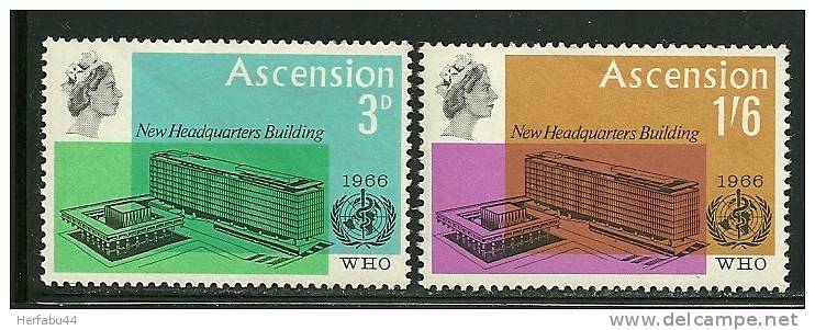 Ascension   WHO Headquartes    Set   SC# 102-03 MNH** - Ascension (Ile De L')