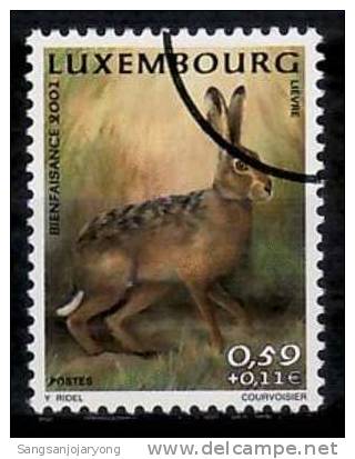 Specimen, Luxembourg ScB428 Wildlife, Hare - Hasen