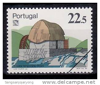 Specimen, Portugal Sc1684 Architecture, Watermill - Moulins