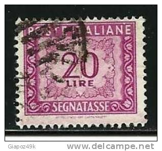 ● ITALIA 1947 / 54 - SEGNATASSE - N. 106 Usato - Fil. SA - Cat. ? €  - Lotto N. 5900 - Impuestos