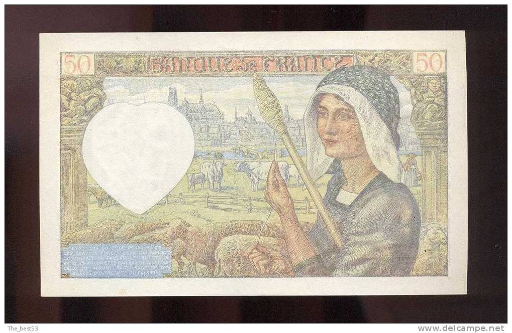 50  Francs  -   Jacques Coeur   1942 - 50 F 1940-1942 ''Jacques Coeur''