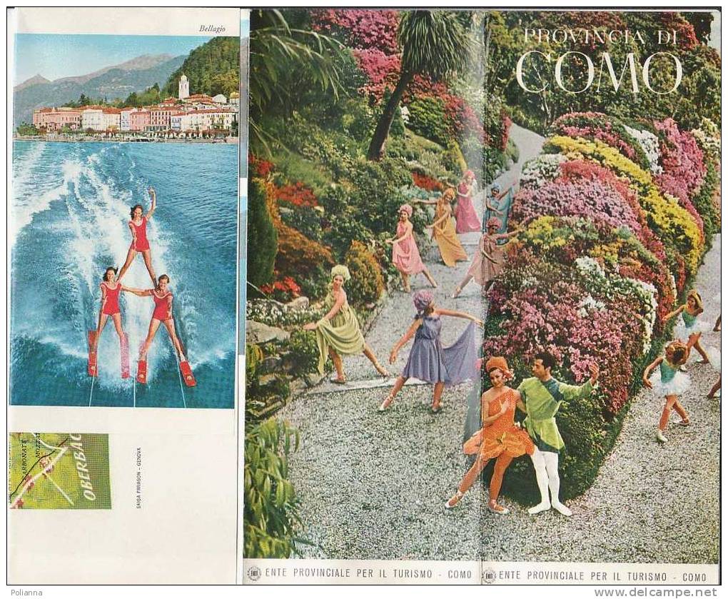 B0053 Brochure Pubblicitaria COMO ENIT Anni ´60/Cernobbio/Varenna/Sci Nautico Acrobatico/Brianza/Cantù/Valsassina - Turismo, Viaggi