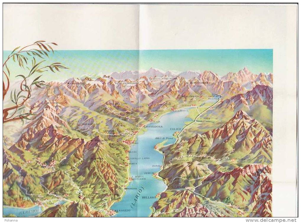 B0053 Brochure Pubblicitaria COMO ENIT Anni ´60/Cernobbio/Varenna/Sci Nautico Acrobatico/Brianza/Cantù/Valsassina - Turismo, Viaggi