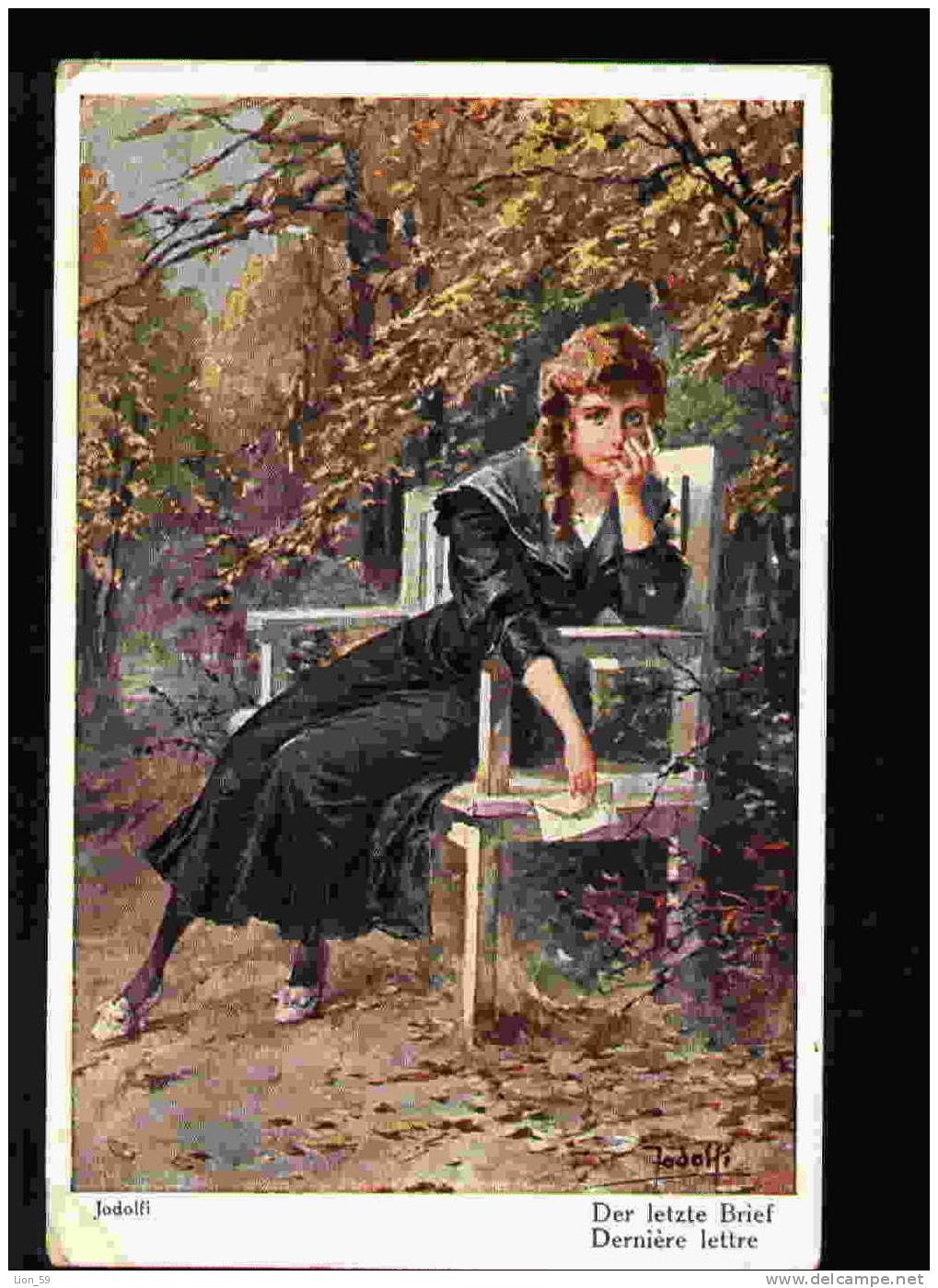 Art Adolf  ( Jodolfi ) - THE LAST LETTER GIRL Pc 23699 - Adolf 'Jodolfi'