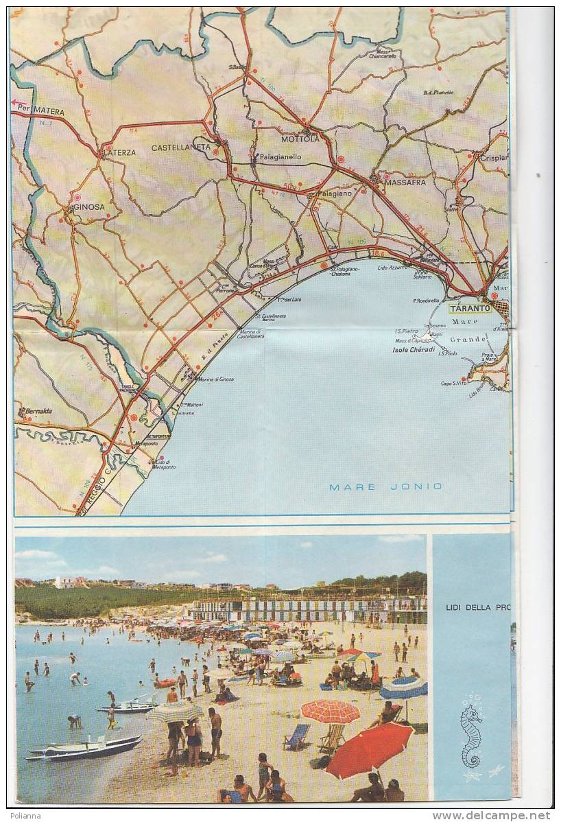 B0062 Brochure Pubblicitaria TARANTO ENIT Anni ´60/Martina Franca/Manduria/Castellaneta/Mottola/Laterza - Tourisme, Voyages