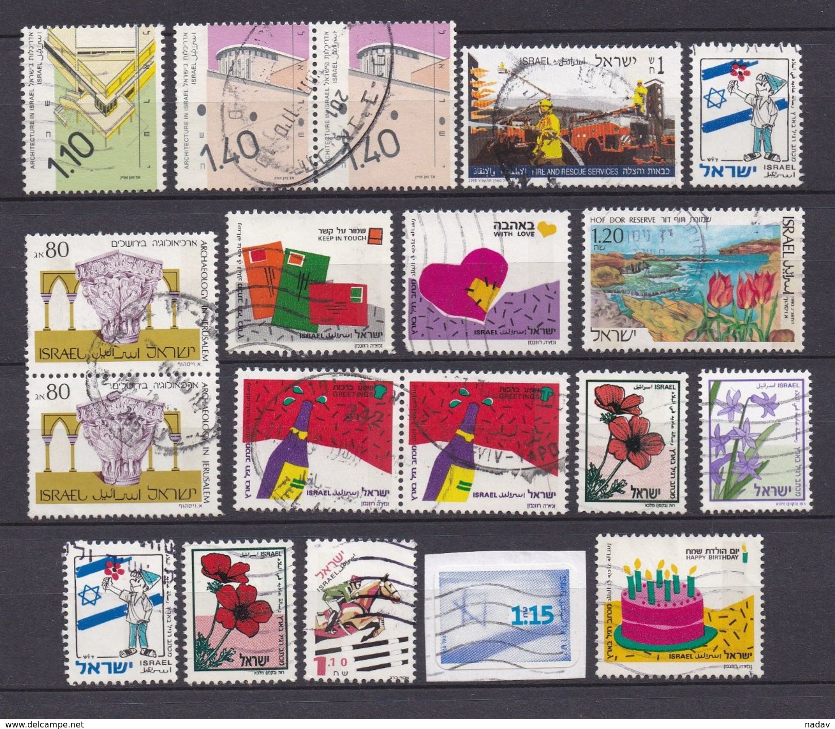 Israel- Used Stamps, Set-  IS-1319. - Oblitérés (avec Tabs)