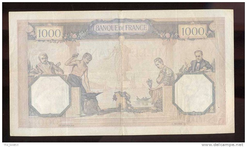 1000  Francs  -    Cérès Et Mercure  1938 - 1 000 F 1927-1940 ''Cérès E Mercure''