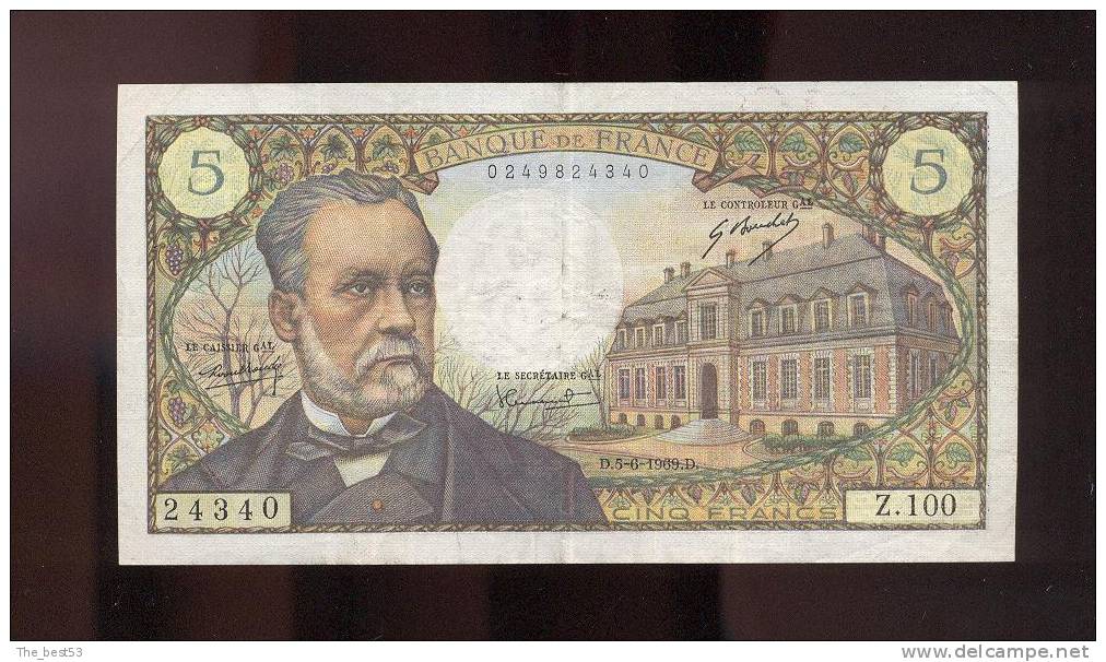 5 Francs -  Pasteur  1969 - 5 F 1966-1970 ''Pasteur''