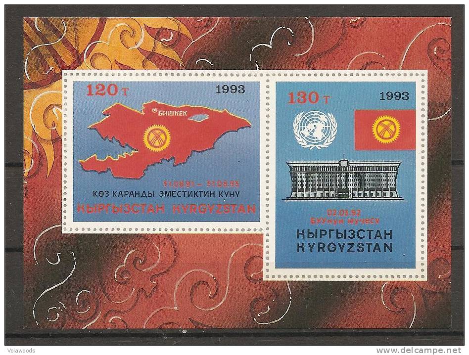 Kirghizistan - Foglietto Nuovo: Anniversari Diversi - Kirgizië