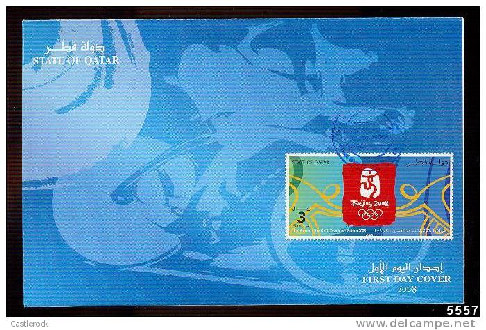 T)2008,QATAR,FDC,OLYMPIC GAMES BEIJING 2008,CYCLIST - Qatar