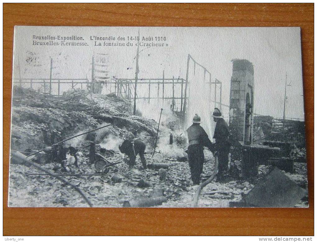 Bruxelles Exposition - L'Incendie Des 14-15 Aout / Anno 1910 ( Zie Foto Voor Details ) !! - Catastrophes